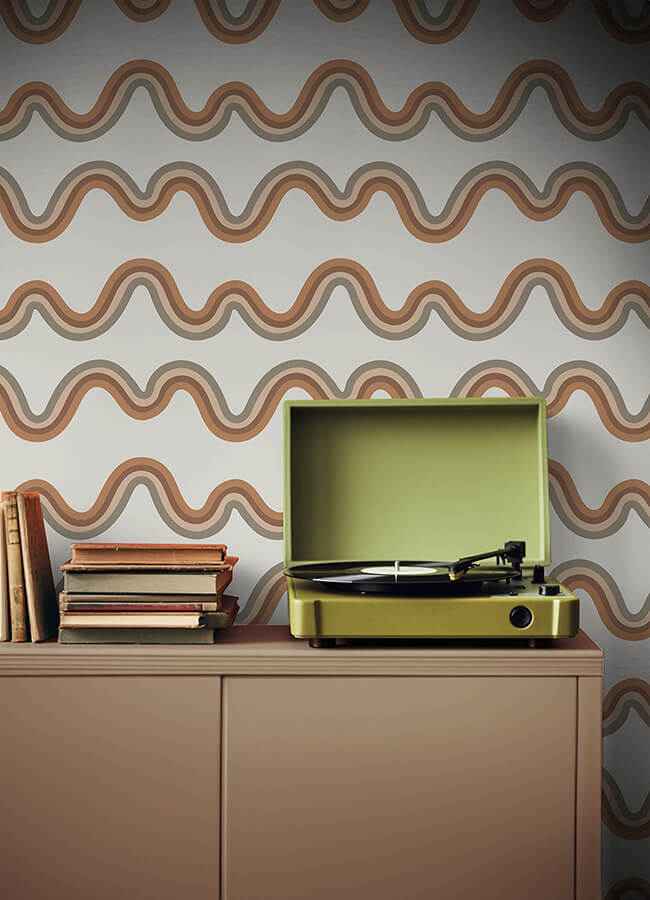 Beverly Slopes Tan Peel and Stick Wallpaper - York Wallcoverings - VGS6437 - York Wallcoverings Wallpaper