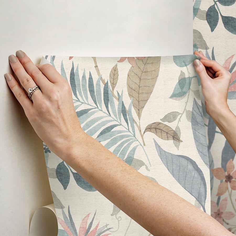 Jesinda Pink Peel & Stick Wallpaper - York Wallcoverings - NUS6425 - York Wallcoverings Wallpaper