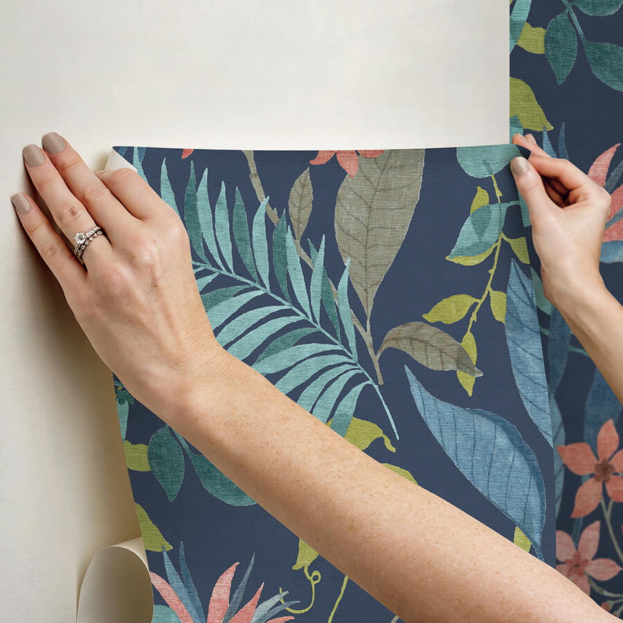 jesinda-cobalt-peel-and-stick-wallpaper-york-wallcoverings-nus6427 - York Wallcoverings Wallpaper