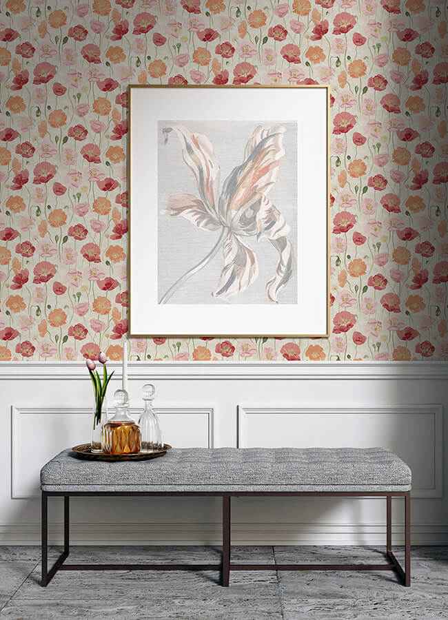 Adelia Pastel Peel & Stick Wallpaper - York Wallcoverings - NUS6428 - York Wallcoverings Wallpaper