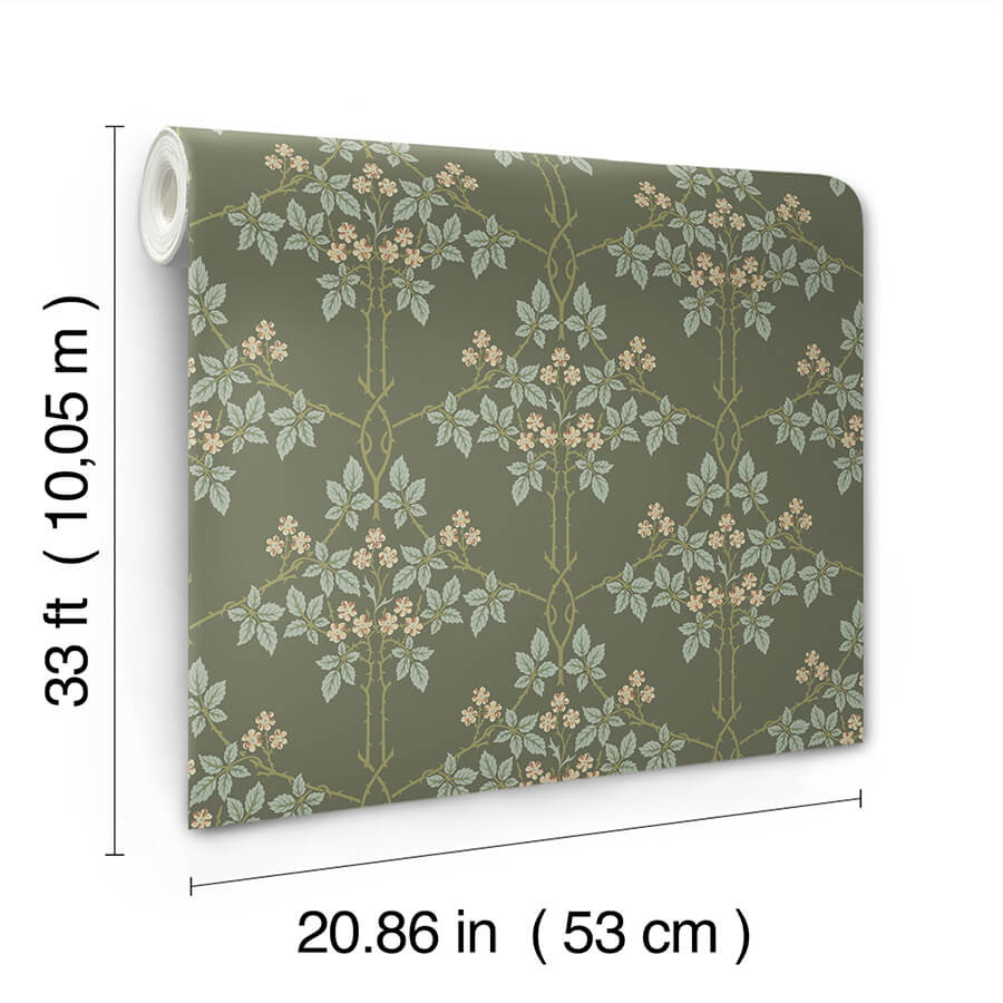 blackberry-grey-vine-trellis-wallpaper-york-wallcoverings-4171-82055 - York Wallcoverings Wallpaper