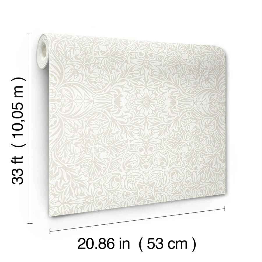 Ceiling Dove Intricate Floral Wallpaper - York Wallcoverings - 4171-82069 - York Wallcoverings Wallpaper