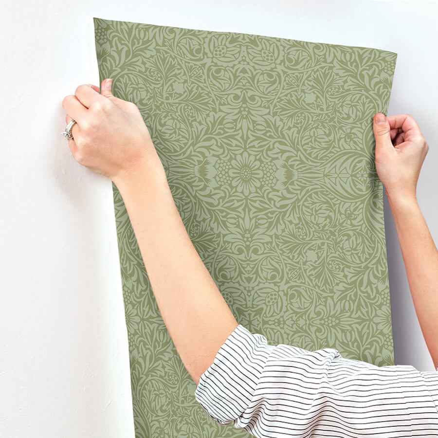 Ceiling Green Intricate Floral Wallpaper - York Wallcoverings - 4171-82071 - York Wallcoverings Wallpaper