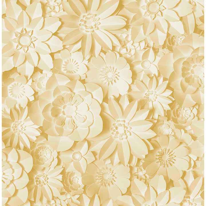 Dacre Yellow Floral Wallpaper - York Wallcoverings - FD42597 - York Wallcoverings Wallpaper