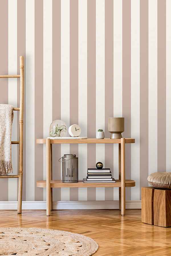 Tavish Light Pink Stripe Wallpaper - York Wallcoverings - FD43456 - York Wallcoverings Wallpaper