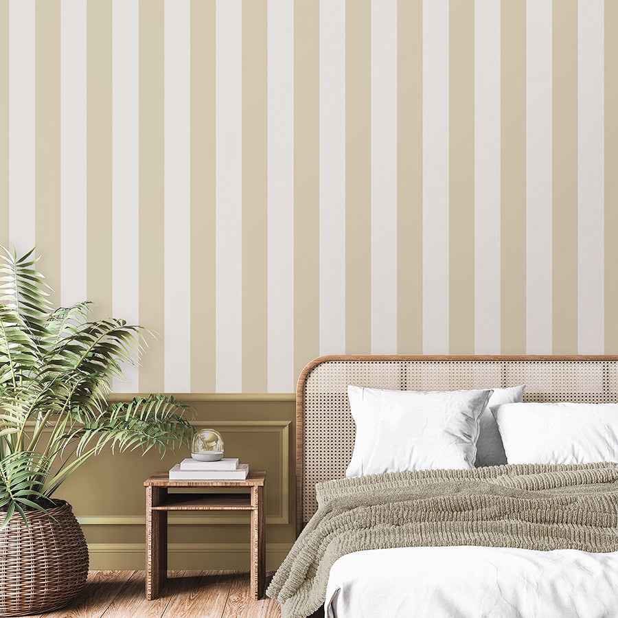Tavish Light Yellow Stripe Wallpaper - York Wallcoverings - FD43457 - York Wallcoverings Wallpaper