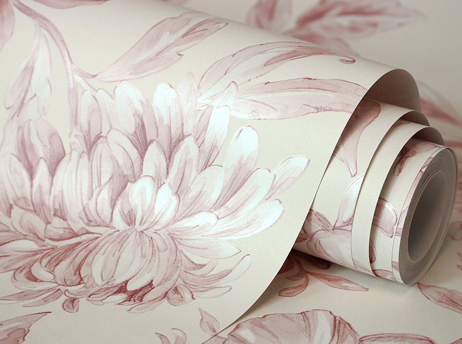 gabriela-pink-floral-wallpaper-york-wallcoverings-fd43609 - York Wallcoverings Wallpaper
