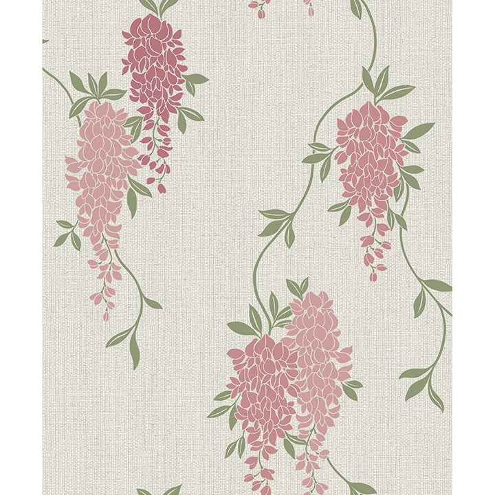 Aisla Pink Wisteria Wallpaper - York Wallcoverings - FD43671