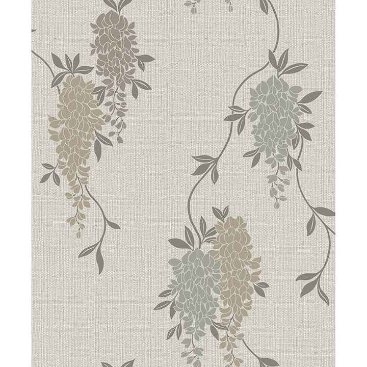 Aisla Neutral Wisteria Wallpaper - York Wallcoverings - FD43673