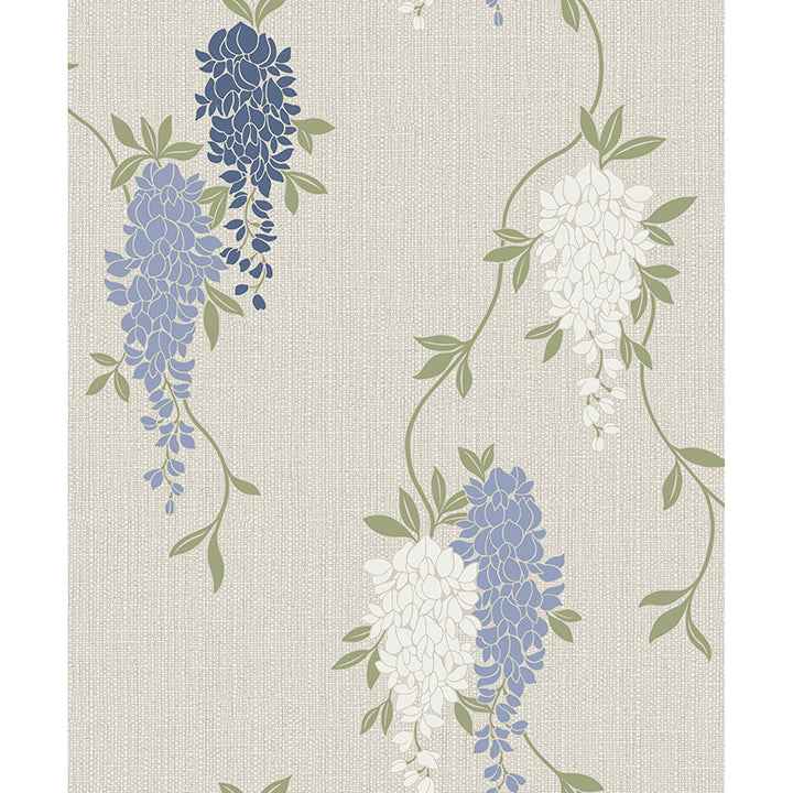 Aisla Blue Wisteria Wallpaper - York Wallcoverings - FD43674 - York Wallcoverings Wallpaper