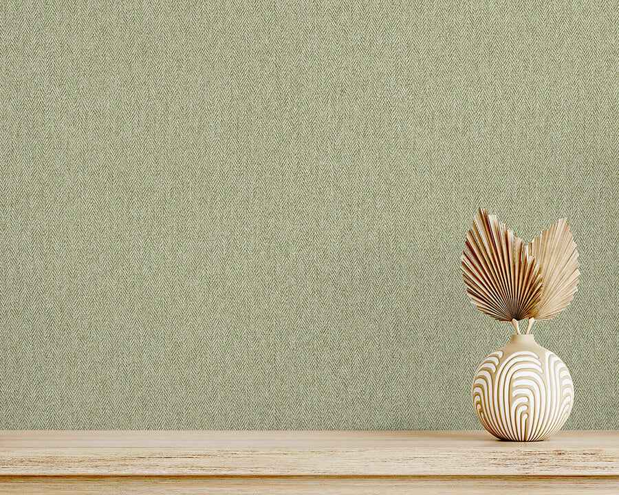 Theo Light Green Chevron Wallpaper - York Wallcoverings - M1867 - York Wallcoverings Wallpaper