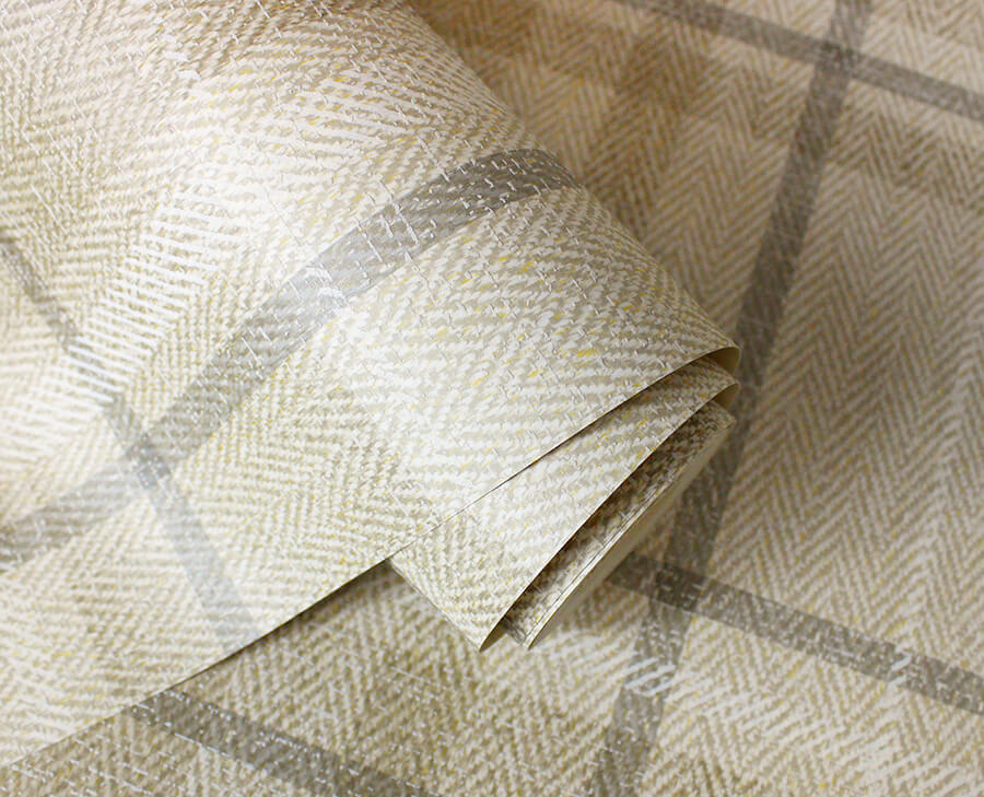 harris-light-brown-plaid-chevron-wallpaper-york-wallcoverings-m1868 - York Wallcoverings Wallpaper