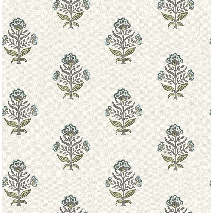 hollyhock-aqua-floral-crest-wallpaper-york-wallcoverings-4148-27415