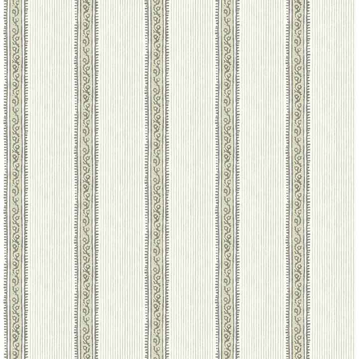 Mandevilla Green Vine Stripe Wallpaper - York Wallcoverings - 4148-27429 - York Wallcoverings Wallpaper
