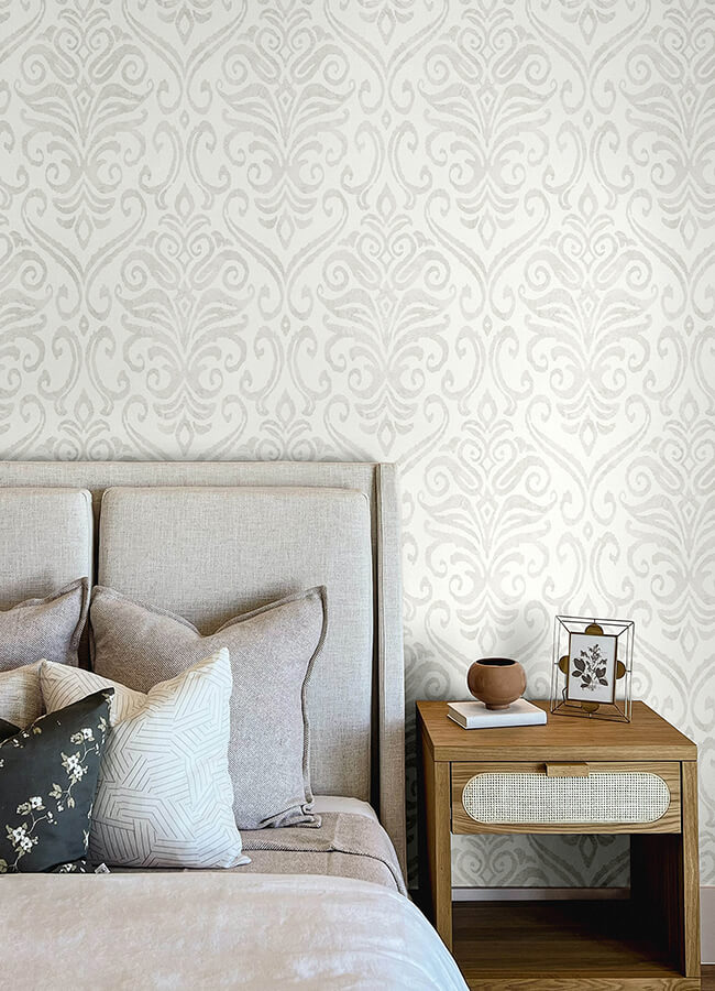 adavu-dove-damask-wallpaper-york-wallcoverings-4148-27437 - York Wallcoverings Wallpaper