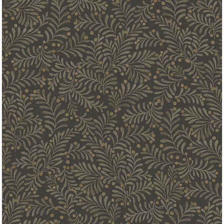 Chrysantha Black Berry Branches Wallpaper - York Wallcoverings - 4148-27442 - York Wallcoverings Wallpaper