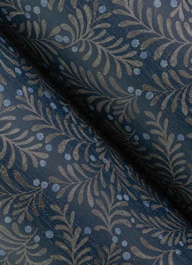 Chrysantha Navy Berry Branches Wallpaper - York Wallcoverings - 4148-27443 - York Wallcoverings Wallpaper