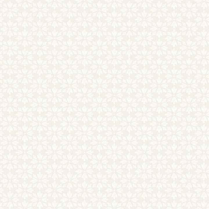 Phlox Beige Floral Stamp Wallpaper - York Wallcoverings - 4148-27453