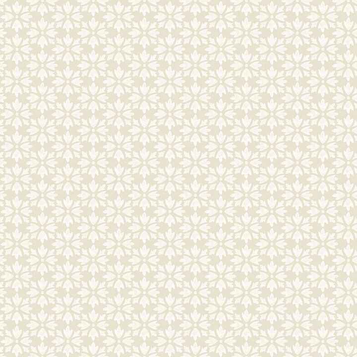 Phlox Khaki Floral Stamp Wallpaper - York Wallcoverings - 4148-27455 - York Wallcoverings Wallpaper