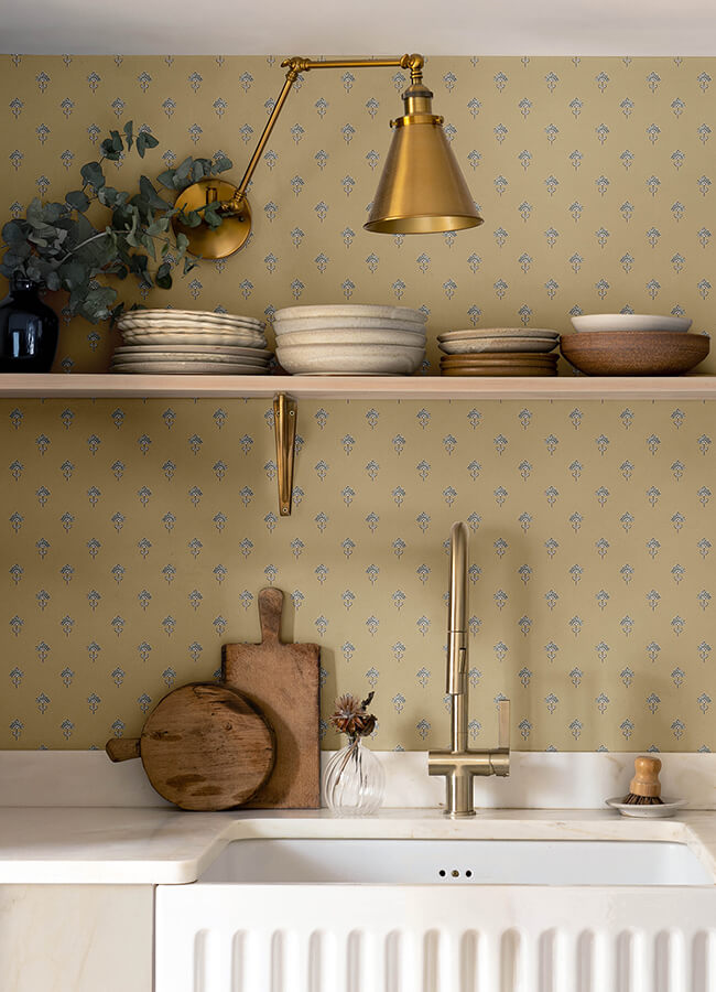 surdiva-honey-floral-fan-wallpaper-york-wallcoverings-4148-27458 - York Wallcoverings Wallpaper