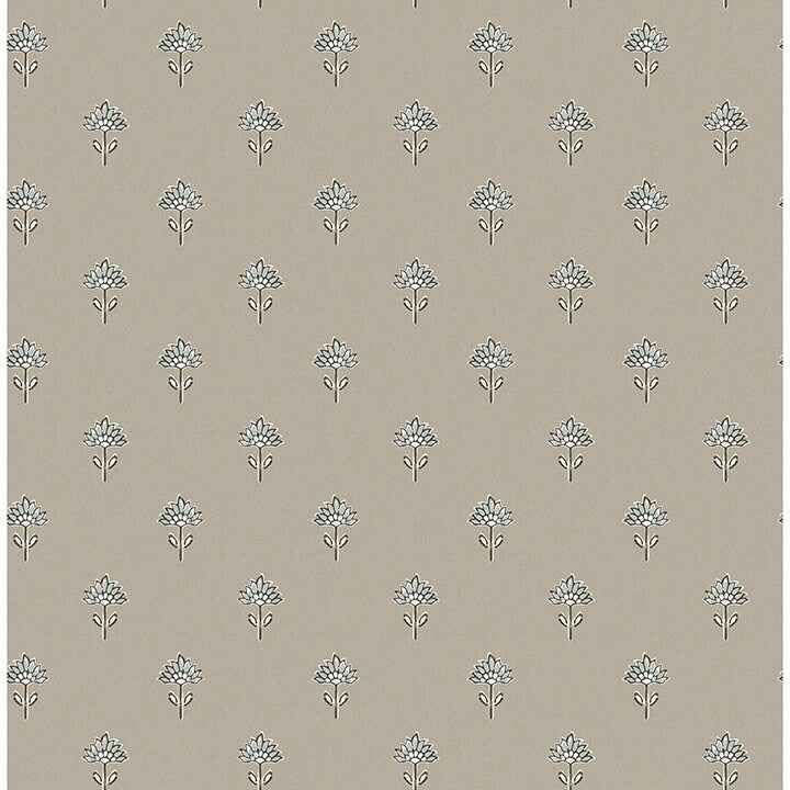 Surdiva Stone Floral Fan Wallpaper - York Wallcoverings - 4148-27460 - York Wallcoverings Wallpaper