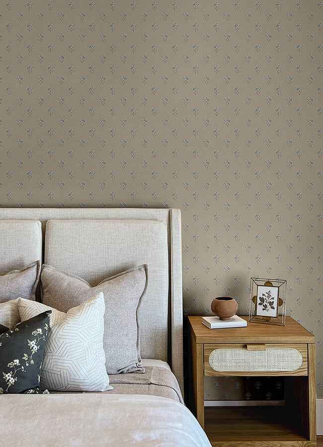 Surdiva Stone Floral Fan Wallpaper - York Wallcoverings - 4148-27460 - York Wallcoverings Wallpaper