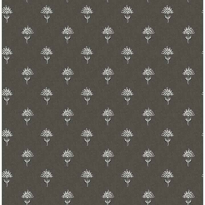 Surdiva Black Floral Fan Wallpaper - York Wallcoverings - 4148-27462