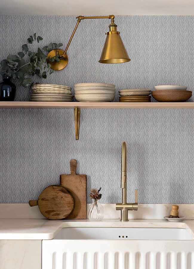 Coleus Blue Leaves Wallpaper - York Wallcoverings - 4148-27469 - York Wallcoverings Wallpaper