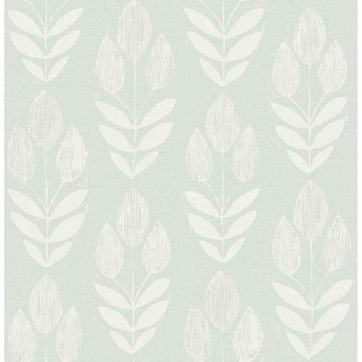 Garland Aqua Block Tulip Wallpaper - York Wallcoverings - 4148-27475 - York Wallcoverings Wallpaper