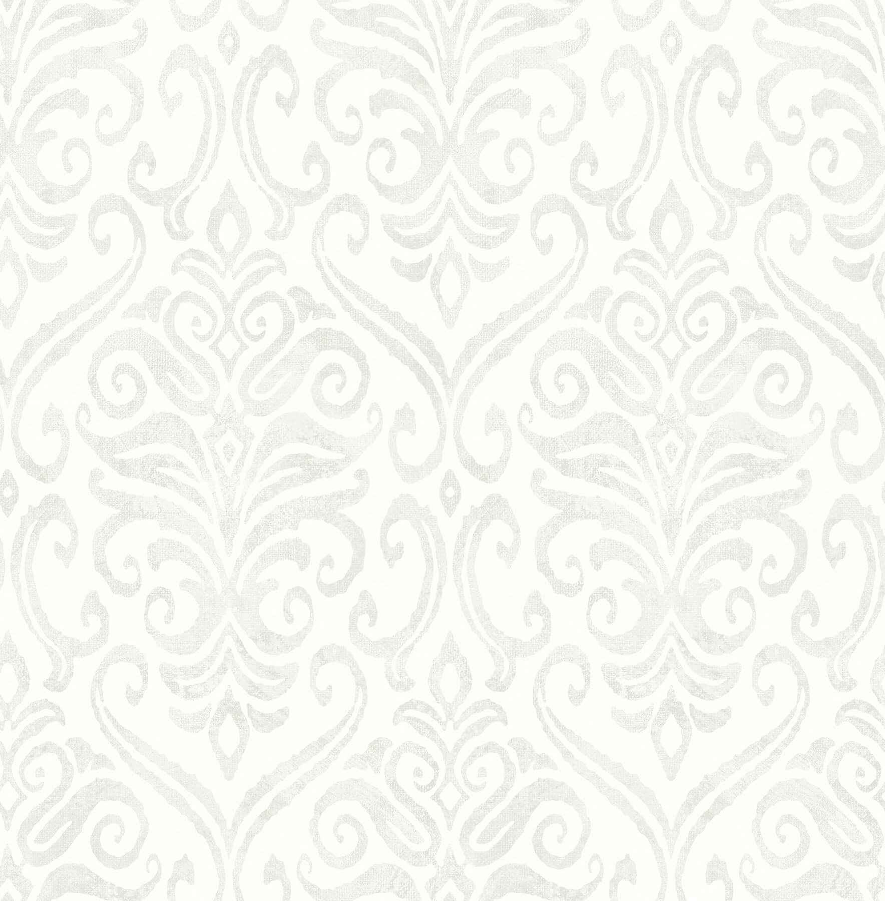 Adavu Dove Damask Wallpaper - York Wallcoverings - 4148-27437 - York Wallcoverings Wallpaper