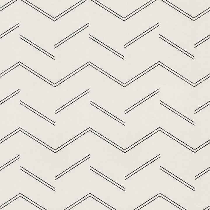Aviator Ivory Abstract Chevron Wallpaper - York Wallcoverings - 4178-4436 - York Wallcoverings Wallpaper