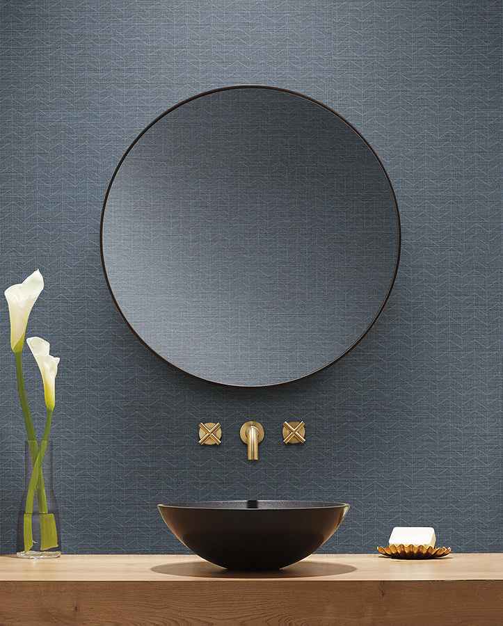 Magnitude Denim Chevron Wallpaper - York Wallcoverings - 4178-4445 - York Wallcoverings Wallpaper