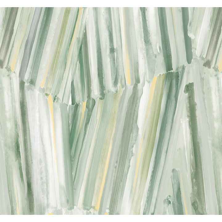 Masterwork Sea Green Brushstrokes Wallpaper - York Wallcoverings - 4178-4454