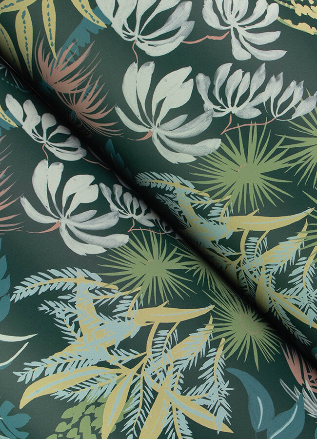 everglades-dark-green-botanical-wallpaper-york-wallcoverings-4172-27480 - York Wallcoverings Wallpaper