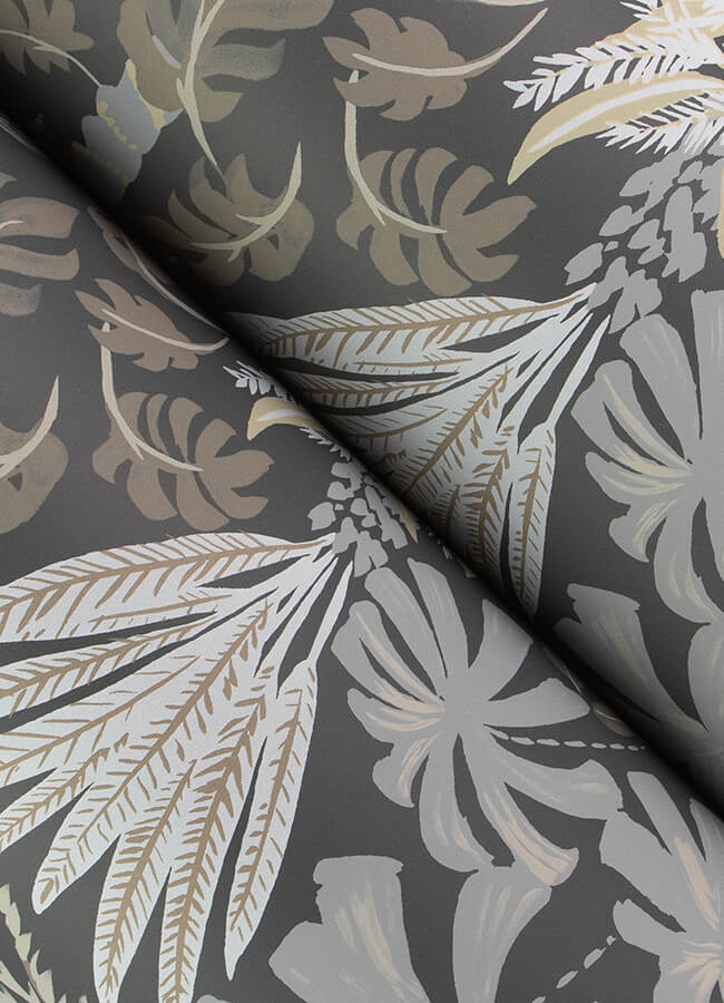 everglades-grey-botanical-wallpaper-york-wallcoverings-4172-27481 - York Wallcoverings Wallpaper