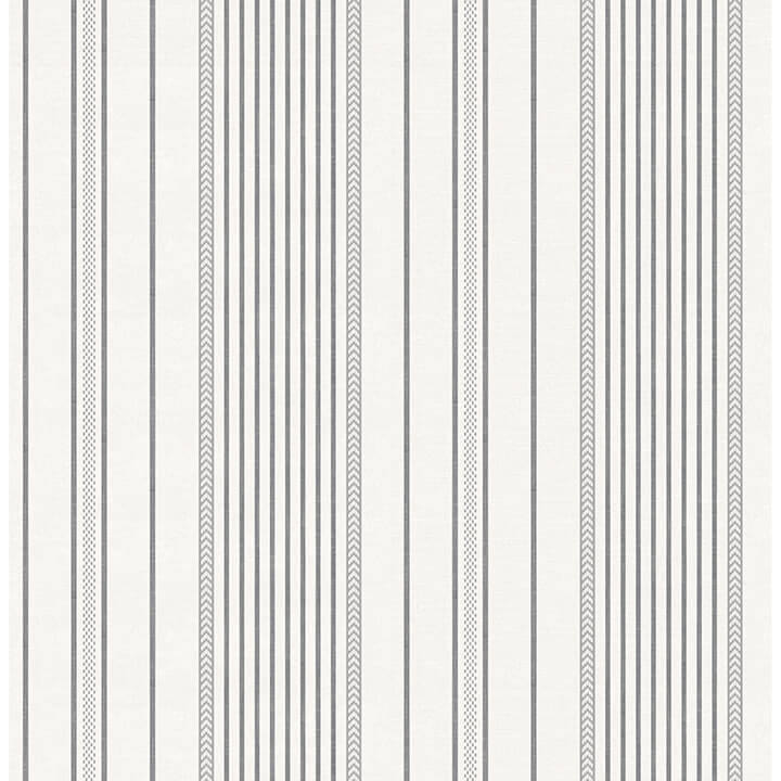 navarres-stripe-charcoal-faux-linen-wallpaper-york-wallcoverings-4172-27486 - York Wallcoverings Wallpaper