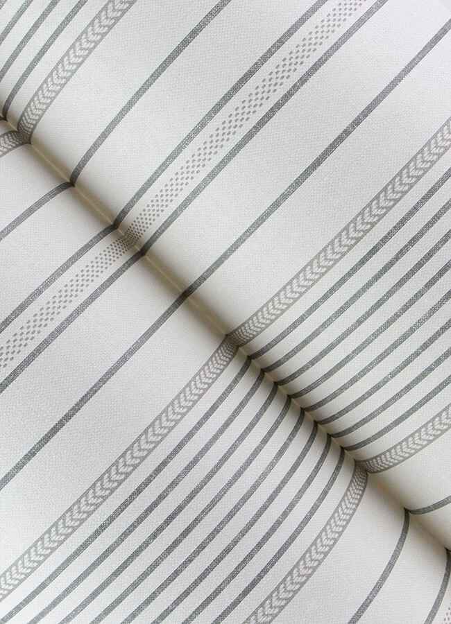 Navarres Stripe Charcoal Faux Linen Wallpaper - York Wallcoverings - 4172-27486 - York Wallcoverings Wallpaper