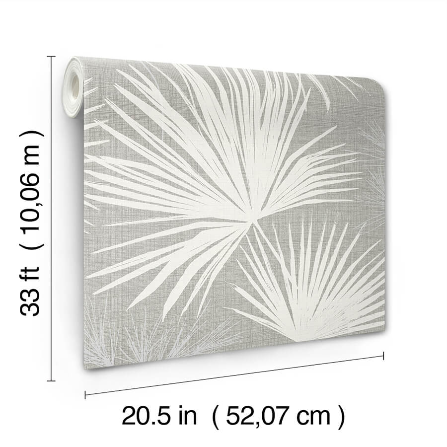 hatteras-grey-palms-wallpaper-york-wallcoverings-4172-27488 - York Wallcoverings Wallpaper