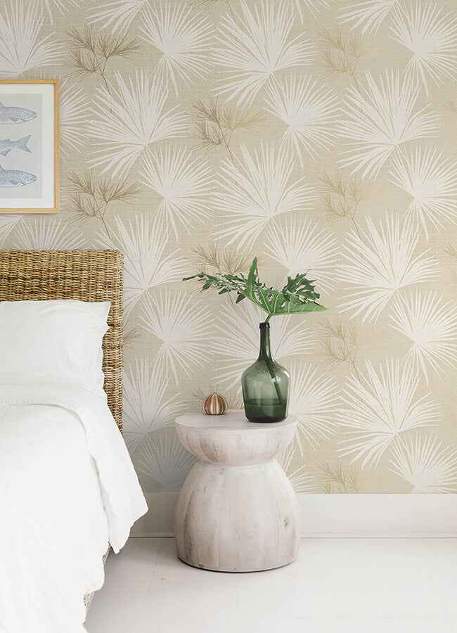 Hatteras Champagne Palms Wallpaper - York Wallcoverings - 4172-27489 - York Wallcoverings Wallpaper