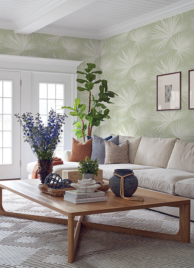 hatteras-light-green-palms-wallpaper-york-wallcoverings-4172-27490 - York Wallcoverings Wallpaper