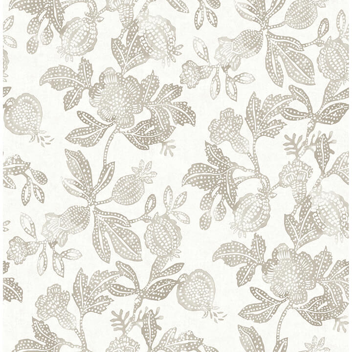 beach-rose-neutral-floral-fruits-wallpaper-york-wallcoverings-4172-27493 - York Wallcoverings Wallpaper