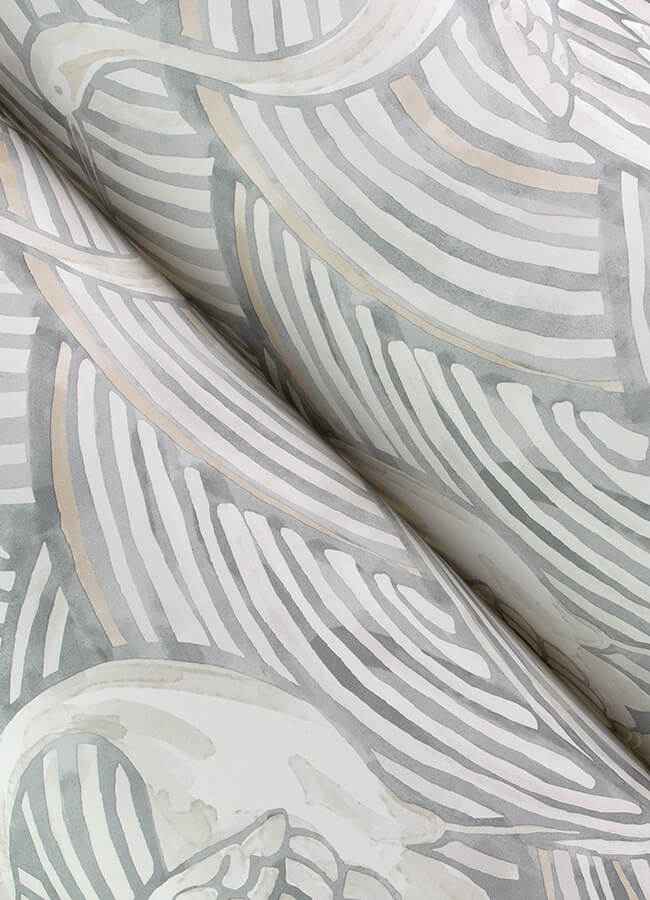 Egret Slate Tidal Dance Wallpaper - York Wallcoverings - 4172-27496 - York Wallcoverings Wallpaper