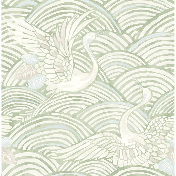 egret-sage-tidal-dance-wallpaper-york-wallcoverings-4172-27497 - York Wallcoverings Wallpaper