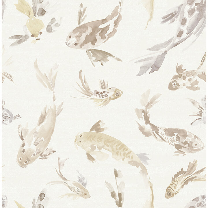 koi-metallic-fish-wallpaper-york-wallcoverings-4172-27501 - York Wallcoverings Wallpaper
