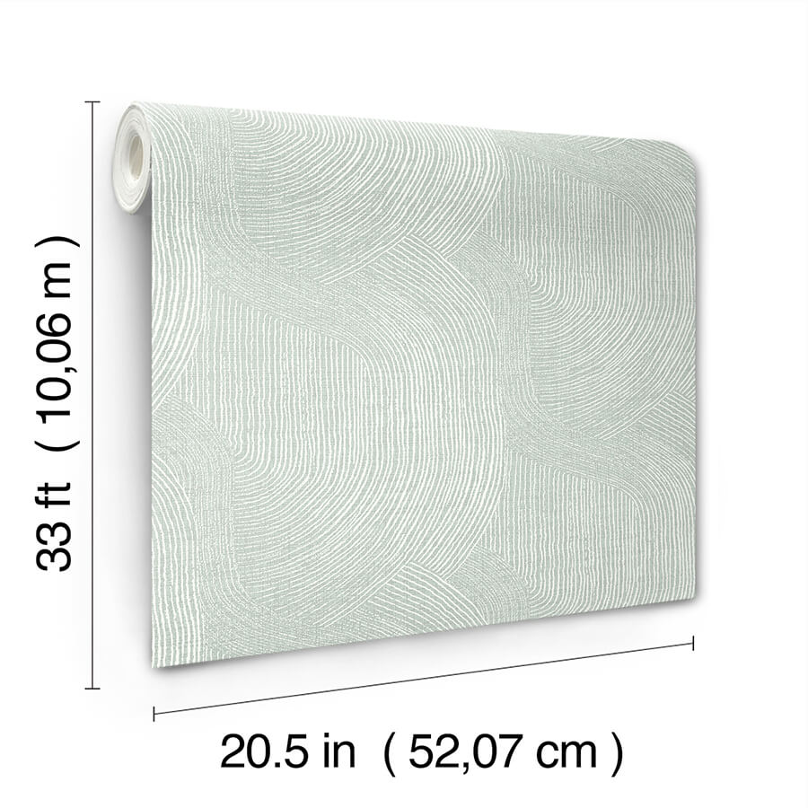 folly-seafoam-zen-swirls-wallpaper-york-wallcoverings-4172-27505 - York Wallcoverings Wallpaper