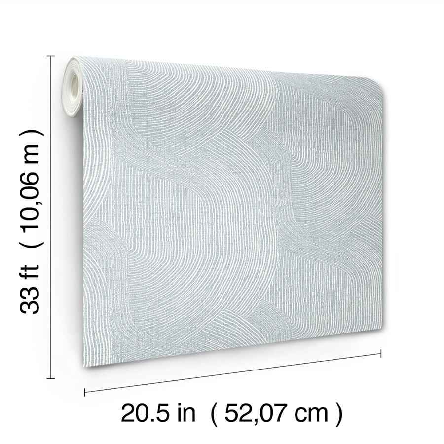 Folly Light Blue Zen Swirls Wallpaper - York Wallcoverings - 4172-27506 - York Wallcoverings Wallpaper