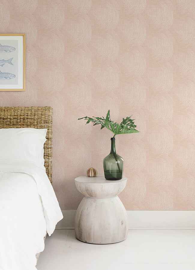 Folly Blush Zen Swirls Wallpaper - York Wallcoverings - 4172-27507 - York Wallcoverings Wallpaper