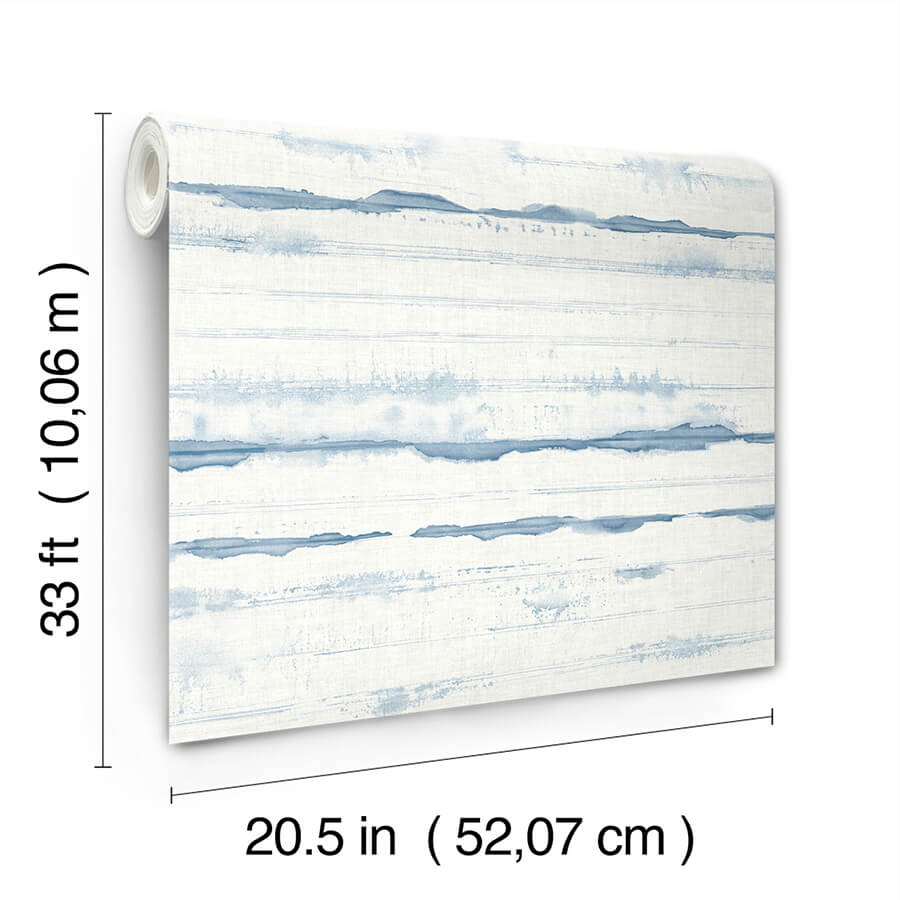 destin-blue-stripe-wallpaper-york-wallcoverings-4172-27516 - York Wallcoverings Wallpaper
