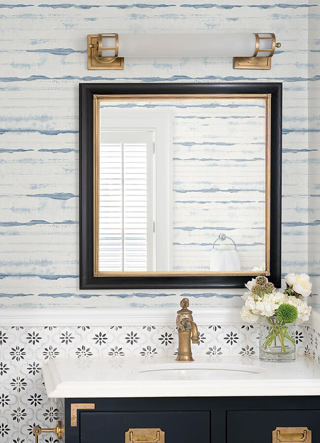 destin-blue-stripe-wallpaper-york-wallcoverings-4172-27516 - York Wallcoverings Wallpaper