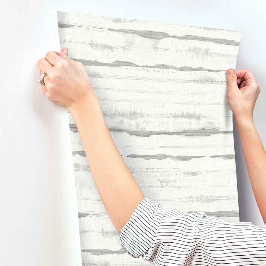 Destin Grey Stripe Wallpaper - York Wallcoverings - 4172-27518 - York Wallcoverings Wallpaper
